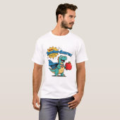 T-shirt Cadeau de l'enseignant Cute Dinosaur Superhero (Devant entier)
