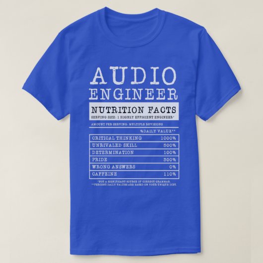T-shirt Cadeau de l'ingénieur audio (Design devant)