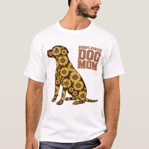 T-shirt Cadeau de maman de chien tournesol Fleuriste amate