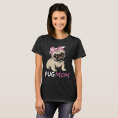 T-shirt Cadeau de maman de Pug mignon (Devant entier)