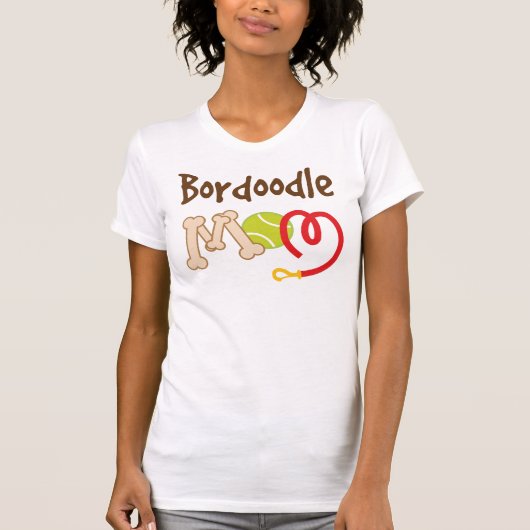 T-shirt Cadeau de maman de race de chien de Bordoodle (Devant)