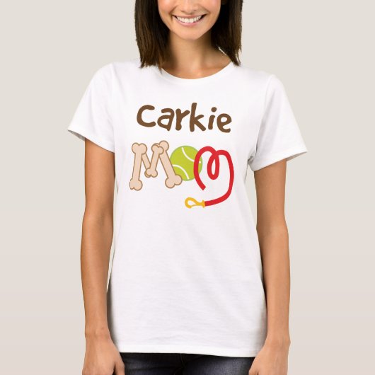 T-shirt Cadeau de maman de race de chien de Carkie (Devant)