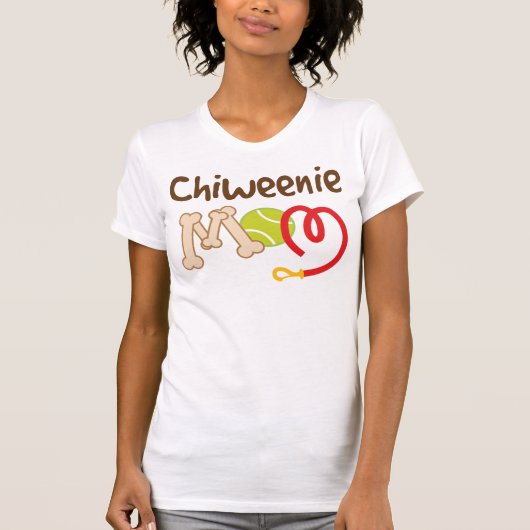 T-shirt Cadeau de maman de race de chien de Chiweenie (Devant)
