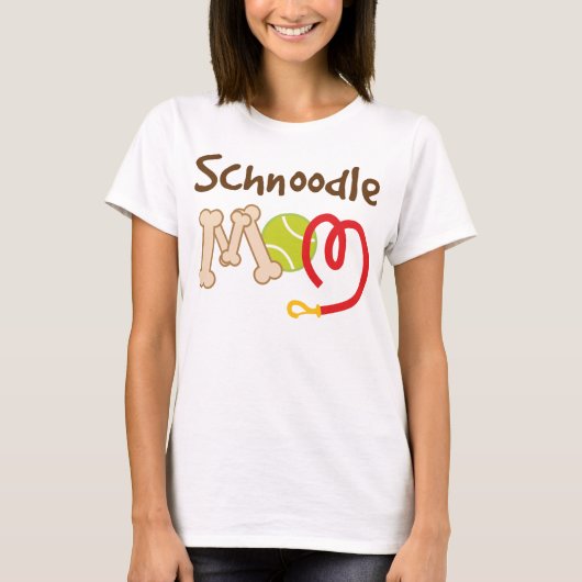 T-shirt Cadeau de maman de race de chien de Schnoodle (Devant)