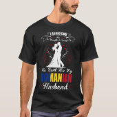 T-shirt Cadeau de mari roumain force courage demandé à Die (Devant)