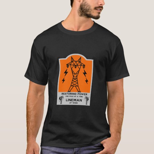 T-shirt Cadeau de monteur de lignes électriques (Devant)