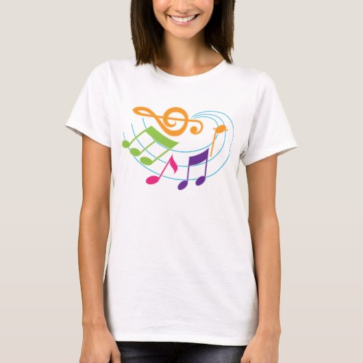 T-shirt Cadeau de musicien de notes musicales (Devant)