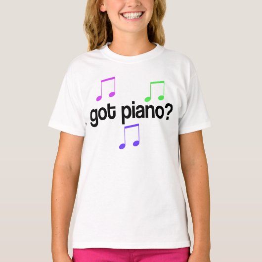 T-shirt Cadeau de musique de piano mignonne (Devant)
