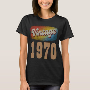 T-SHIRT CADEAU DE NAISSANCE PERSONNALISÉ VINTAGE ANNÉE DE 