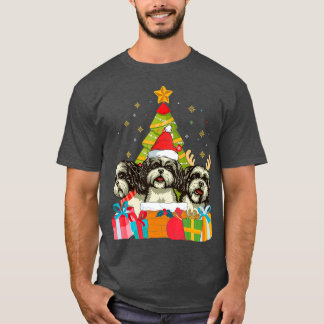 T-shirt Cadeau de Noël Cute Shih Tzu Chien Xmas Tree