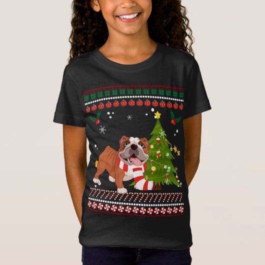T-Shirt Cadeau de Noël de l'Arbre de Noël de Rindeer (Devant)