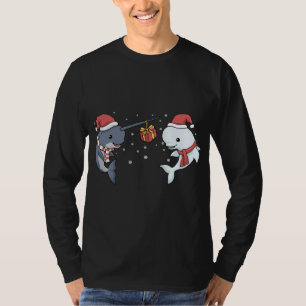 T-shirt Cadeau de Noël Narwhal Beluga Baleine Cadeau Feft