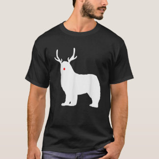 T-shirt Cadeau de Noël Terre-Neuve Renne Chien Newfie