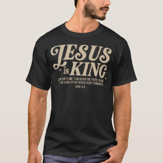 T-shirt Cadeau de nom Jésus est roi rétro vintage pour enf