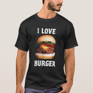 T-shirt Cadeau de nourriture rapide de burger que j'aime d