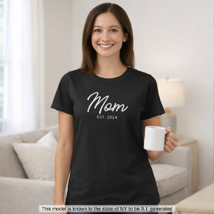 T-shirt Cadeau de nouvelle maman établi