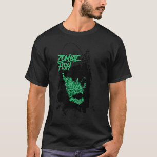 T-shirt Cadeau de pêcheur de poisson zombie