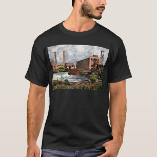 T-shirt Cadeau de peinture de paysage d'AL de ville de