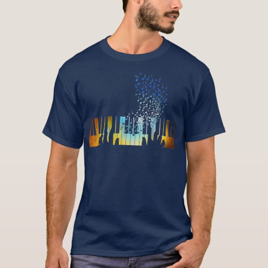 T-shirt Cadeau de piano clavier pour hommes femmes enfants (Devant)