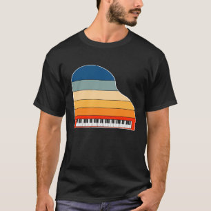 T-shirt Cadeau de piano de clavier rétro pour hommes femme