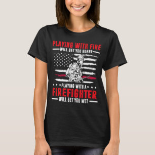T-shirt Cadeau de pompier pour hommes Drôle de pompier Wil