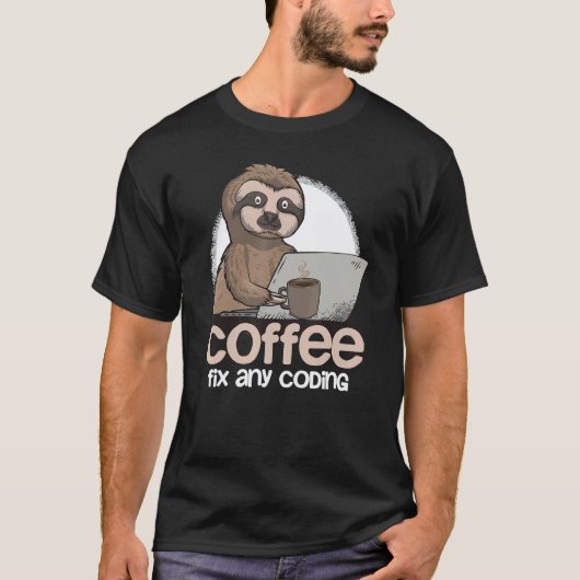 T-shirt Cadeau de programmation de paresseux d'informatiqu (Devant)