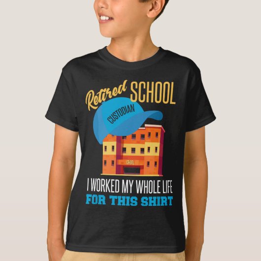 T-shirt Cadeau de retraite du gardien de l'école Retraité  (Devant)