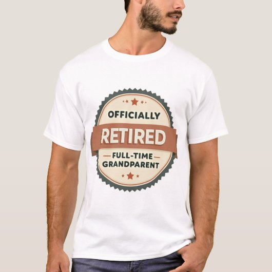 T-shirt Cadeau de retraite grand-parent à temps plein (Devant)