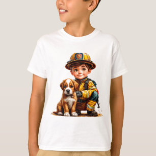 T-shirt 👨🚒 Cadeau de sauvetage de chien héros pompier �