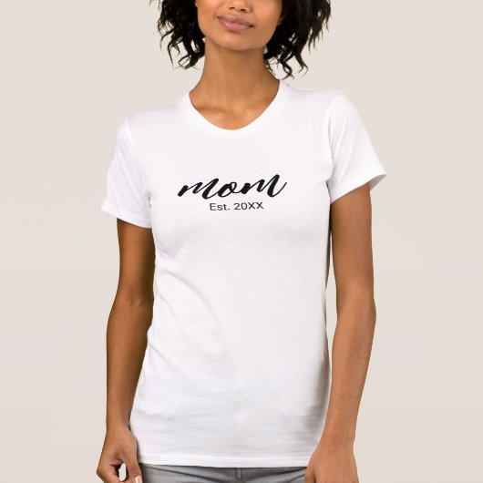 T-shirt Cadeau de script de maman établi (Devant)