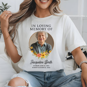 T-shirt Cadeau de souvenir de mémorial personnalisé Funéra