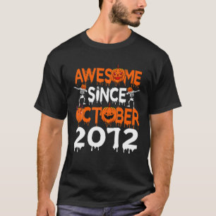 T-shirt Cadeau de squelette d'Halloween Octobre 2012 8e B