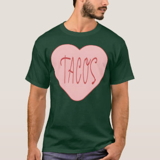T-shirt Cadeau de temps de tacos d'amour de tacos