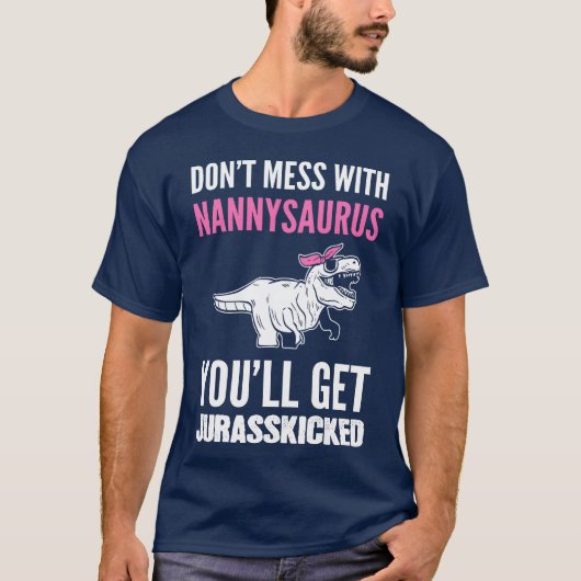 T-shirt Cadeau de travailleur de garde d'enfants Nannysaur (Devant)