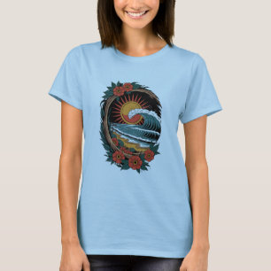 T-shirt Cadeau de vacances au coucher du soleil pour amate