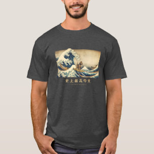 T-shirt Cadeau de vague de surf japonaise Kanagawa Welsher