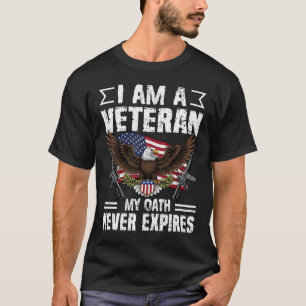 T-shirt Cadeau de vétéran américain fier Mon serment n'exp