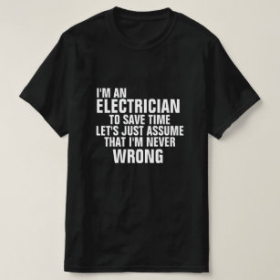 T-shirt Cadeau d'électricien pour ligne professionnelle d'
