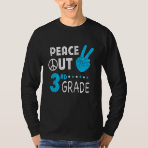 T-shirt Cadeau d'élève de rentrée en 3e année Peace Out
