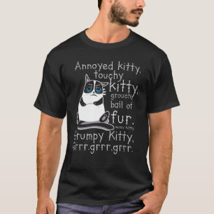 T-shirt Cadeau délicat contrarié de chat de chaton de