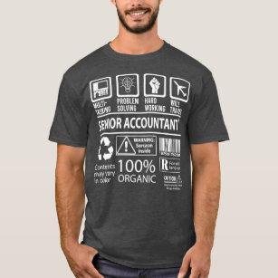 T-shirt Cadeau d'emploi certifié multitâche comptable prin
