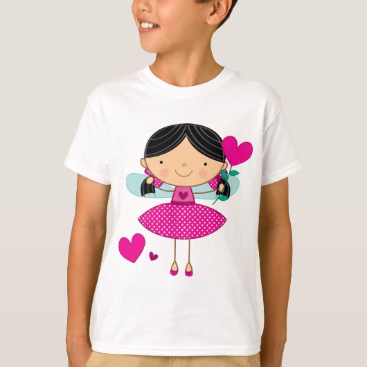 T-shirt Cadeau d'enfant de filles de Valentines (Devant)