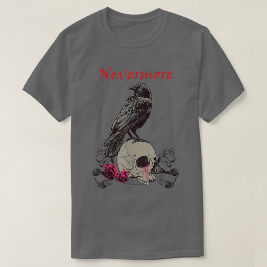 T-shirt Cadeau d'Halloween Edgar Allan Poe Nevermore 3603 (Design devant)
