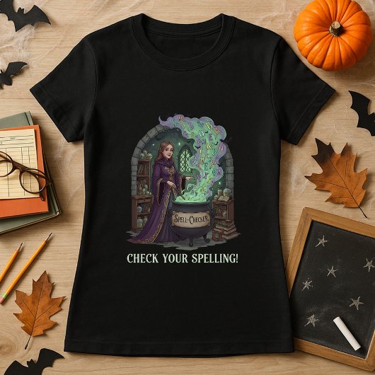 T-shirt Cadeau d'Halloween mignon pour enseignants Spell-C
