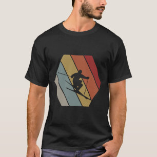 T-shirt Cadeau d'hiver rétro vintage pour skieur