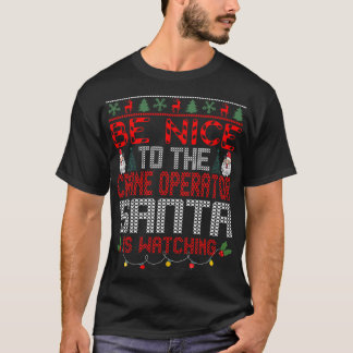 T-shirt Cadeau d'opérateur de grue de Noël Père Noël