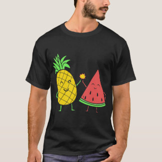 T-shirt Cadeau doux de pastèque d'ananas d'été