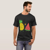 T-shirt Cadeau doux de pastèque d'ananas d'été (Devant entier)