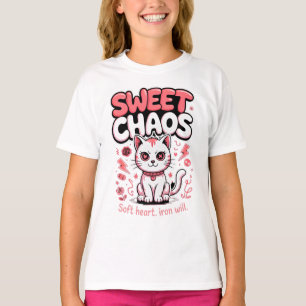 T-shirt Cadeau doux pour filles amoureuses de chats Couron