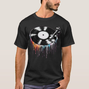 T-shirt Cadeau drôle d'amateur de musique rétro disque vin